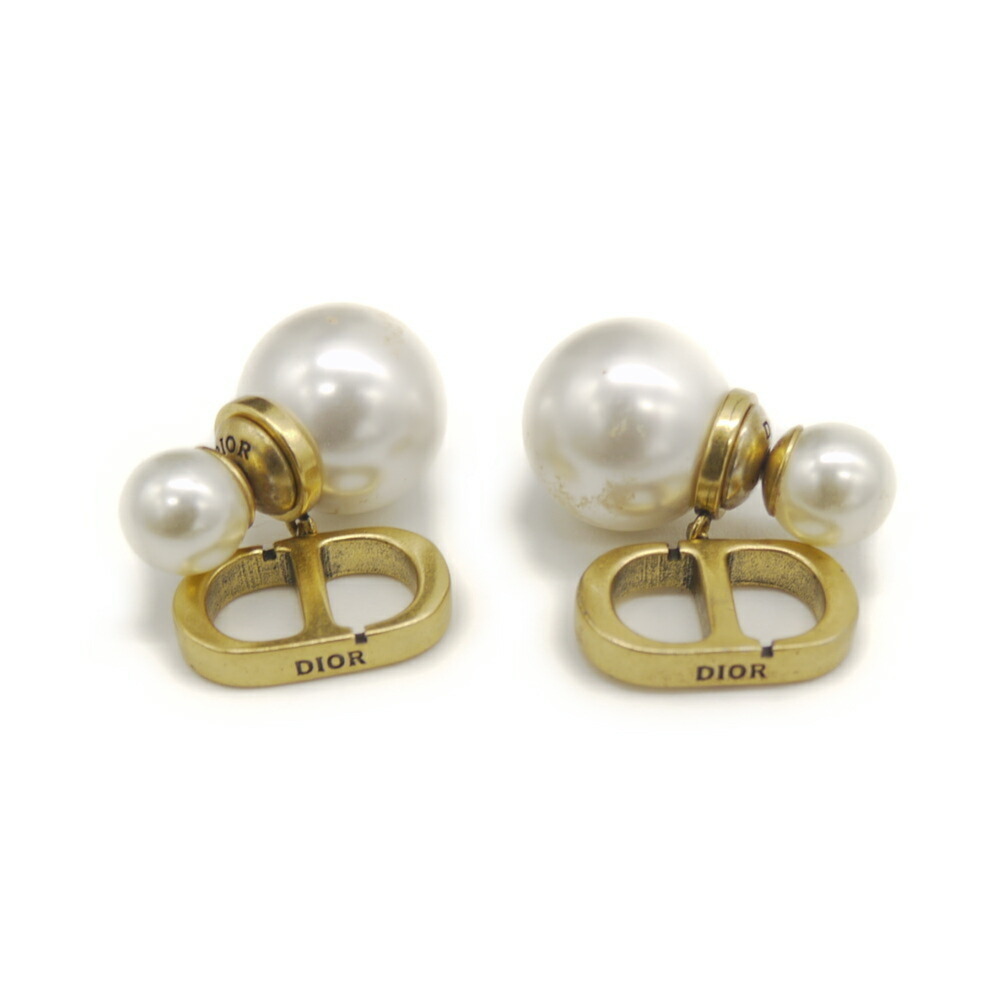 Christian Dior Tribal Earrings with Resin Pearls - Picture 1 of 4